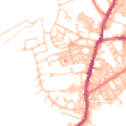 Daytime road noise heatmap for BB6 7JJ