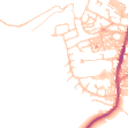 Daytime road noise heatmap for BB6 7JY
