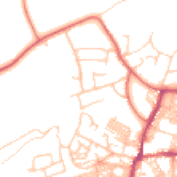 Daytime road noise heatmap for BB6 7NU