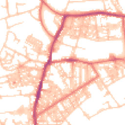 Daytime road noise heatmap for BB6 7QQ
