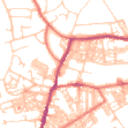 Daytime road noise heatmap for BB6 7QX