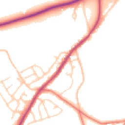 Daytime road noise heatmap for BB6 8BT