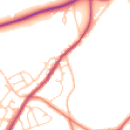 Daytime road noise heatmap for BB6 8DH