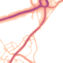 Daytime road noise heatmap for BB6 8ED