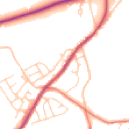 Daytime road noise heatmap for BB6 8EG