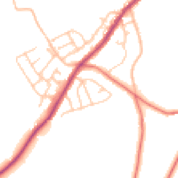 Daytime road noise heatmap for BB6 8EL