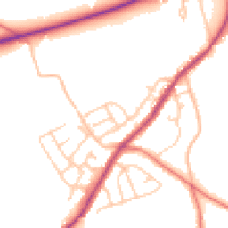 Daytime road noise heatmap for BB6 8EU