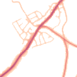 Daytime road noise heatmap for BB6 8EW