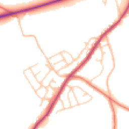 Daytime road noise heatmap for BB6 8EX