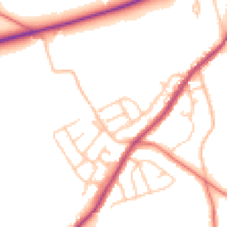 Daytime road noise heatmap for BB6 8EY
