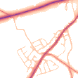 Daytime road noise heatmap for BB6 8EZ