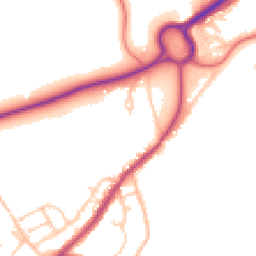 Daytime road noise heatmap for BB6 8FB