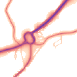 Daytime road noise heatmap for BB6 8FE