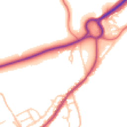 Daytime road noise heatmap for BB6 8FF