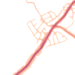 Daytime road noise heatmap for BB6 8HB