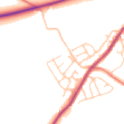 Daytime road noise heatmap for BB6 8HE