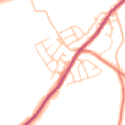 Daytime road noise heatmap for BB6 8HH