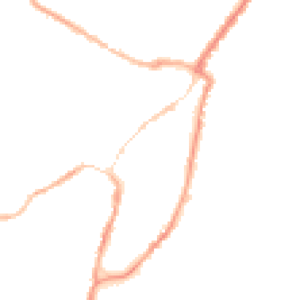 Night-time road noise heatmap for BB7 1AA