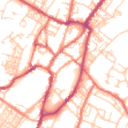 Daytime road noise heatmap for BB7 1AD