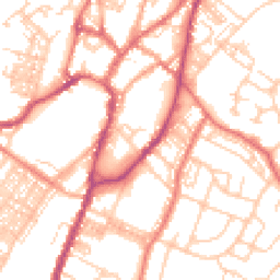 Daytime road noise heatmap for BB7 1AQ