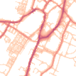 Daytime road noise heatmap for BB7 1AW