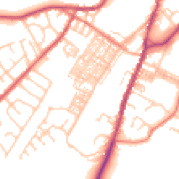 Daytime road noise heatmap for BB7 1BF