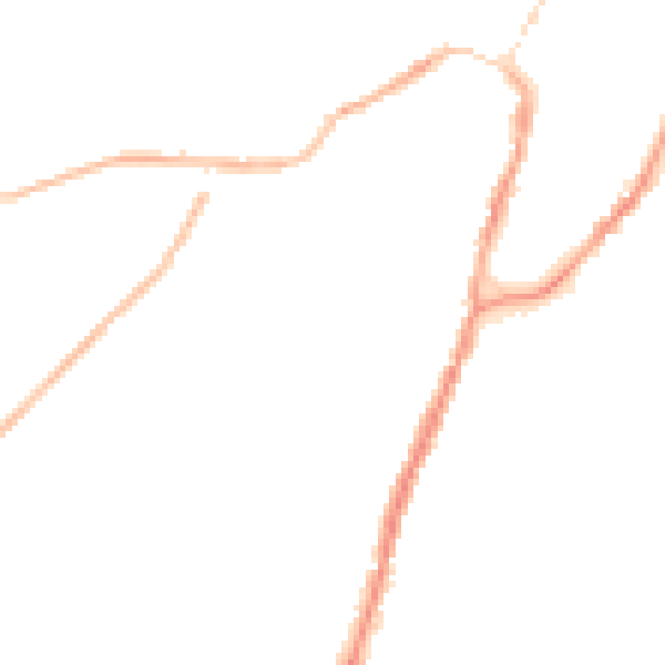 Night-time road noise heatmap for BB7 1BH