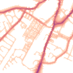 Daytime road noise heatmap for BB7 1BJ