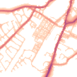 Daytime road noise heatmap for BB7 1BL
