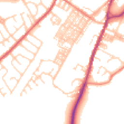 Daytime road noise heatmap for BB7 1BN