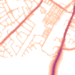 Daytime road noise heatmap for BB7 1BU