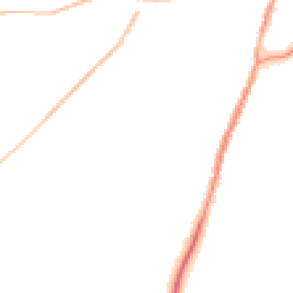 Night-time road noise heatmap for BB7 1BY