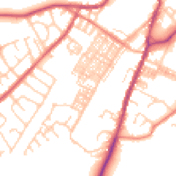 Daytime road noise heatmap for BB7 1BZ