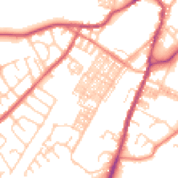 Daytime road noise heatmap for BB7 1DB