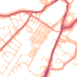 Daytime road noise heatmap for BB7 1DD