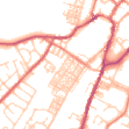 Daytime road noise heatmap for BB7 1DF