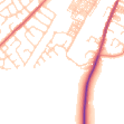 Daytime road noise heatmap for BB7 1DR