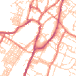 Daytime road noise heatmap for BB7 1DS