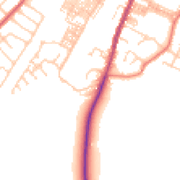 Daytime road noise heatmap for BB7 1EA