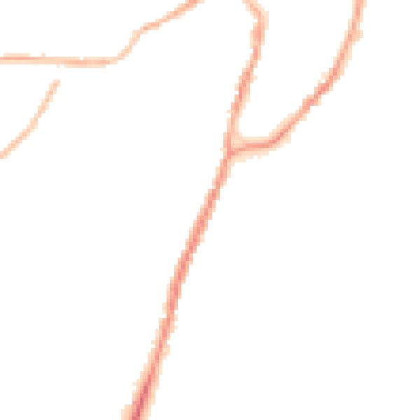 Night-time road noise heatmap for BB7 1EE