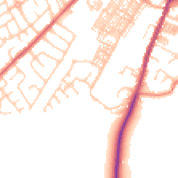 Daytime road noise heatmap for BB7 1EP