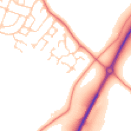 Daytime road noise heatmap for BB7 1FX