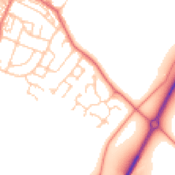 Daytime road noise heatmap for BB7 1FY