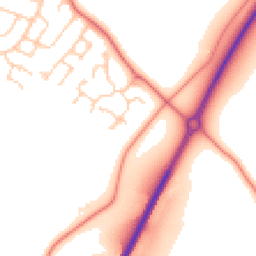 Daytime road noise heatmap for BB7 1GX