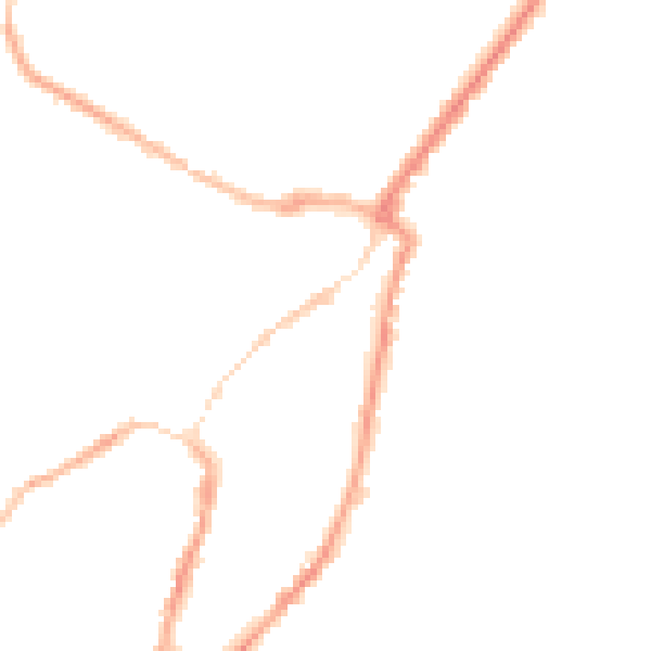 Night-time road noise heatmap for BB7 1LT