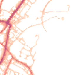 Daytime road noise heatmap for BB7 1LW