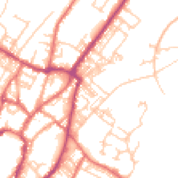 Daytime road noise heatmap for BB7 1NR
