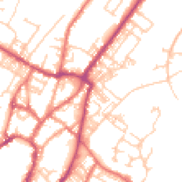 Daytime road noise heatmap for BB7 1NS