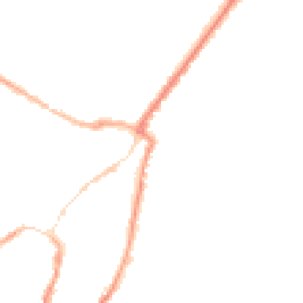 Night-time road noise heatmap for BB7 1NS