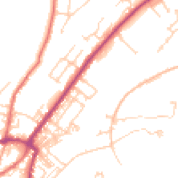 Daytime road noise heatmap for BB7 2AY